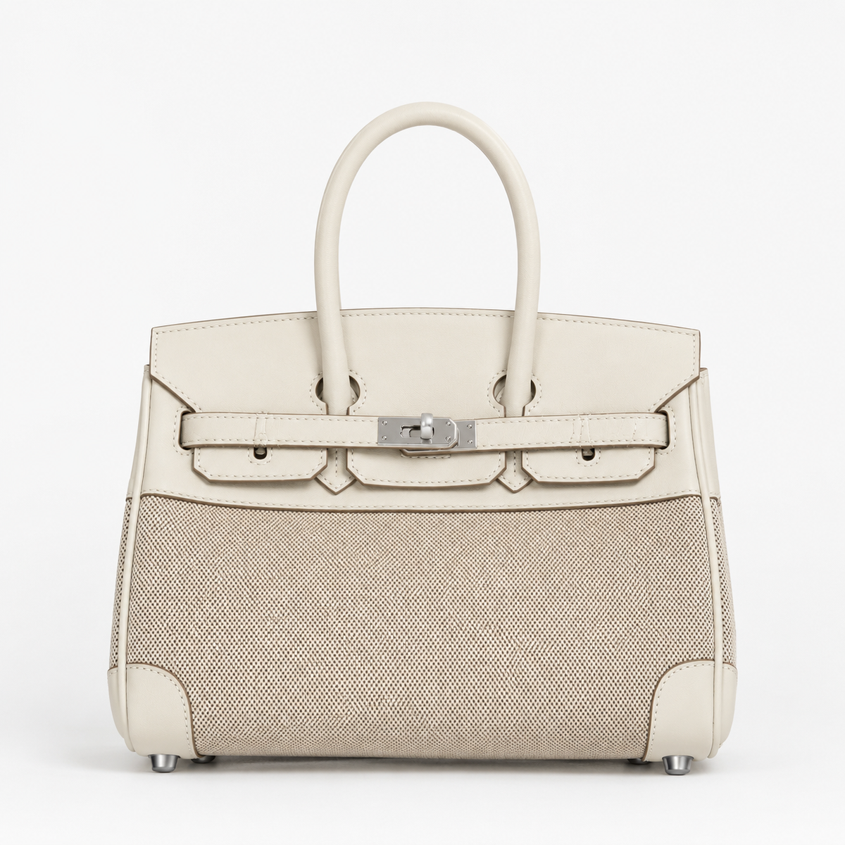 Дамска чанта - Hermès Birkin + Подарък Hermès Charm + Hermès Bag Scarf - естествена кожа