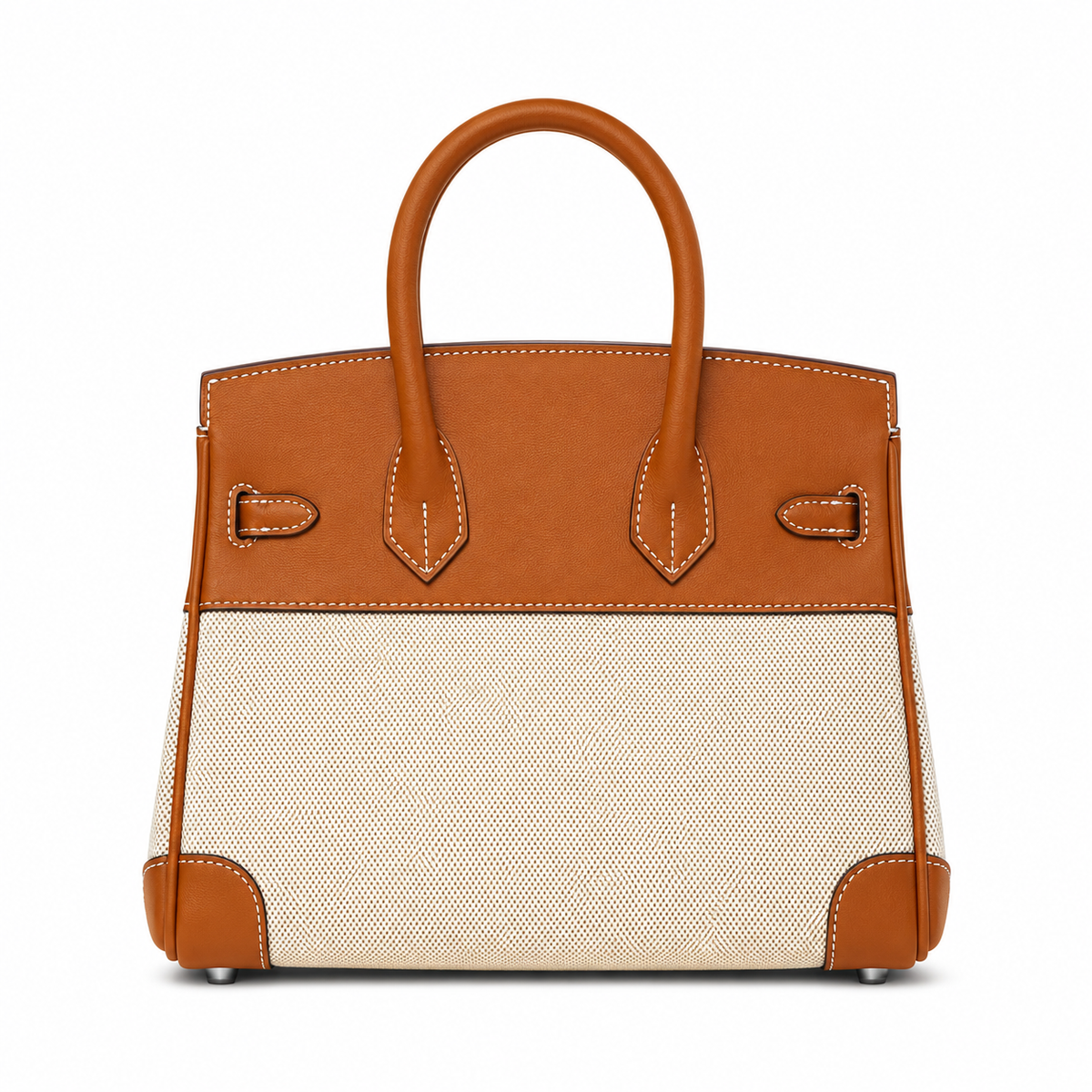 Дамска чанта - Hermès Birkin + подарък Hermès Charm + Hermès Bag Scarf - естествена кожа